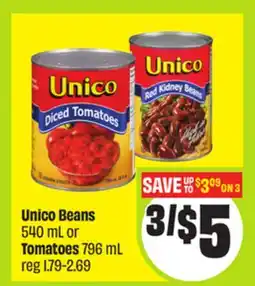FreshCo Unico Beans 540 mL or Tomatoes 796 mL offer