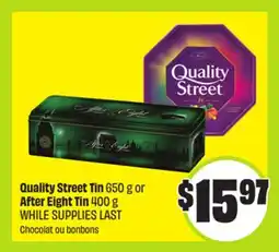 FreshCo Quality Street Tin 650 g or After Eight Tin 400 g offer