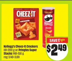 FreshCo Kellogg's Cheez-It Crackers 191-200 g or Pringles Super Stacks 148-156 g offer