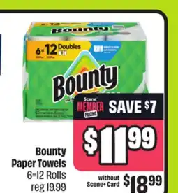 FreshCo Bounty Paper Towels 6–12 Rolls offer