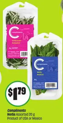 FreshCo Compliments Herbs offer