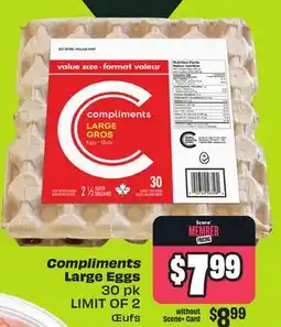 FreshCo Compliments Large Eggs 30 pk offer