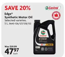 Home Hardware Edge Synthetic Motor Oil offer