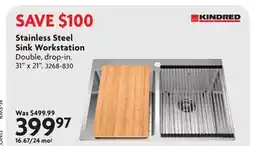 Home Hardware Stainless Steel Sink Workstation offer