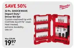 Home Hardware 32 Pc. SHOCKWAVE Impact Duty Driver Bit Set offer