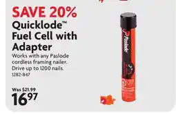 Home Hardware Quicklode Fuel Cell with Adapter offer