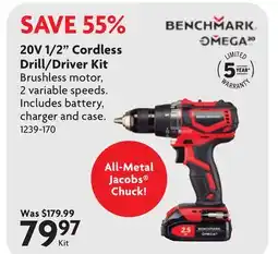 Home Hardware 20V 1/2 Cordless Drill/Driver Kit offer