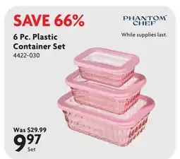 Home Hardware 6 Pc. Plastic Container Set offer
