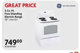 Home Hardware 5 Cu. Ft. Free Standing Electric Range offer