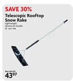 Home Hardware Telescopic Rooftop Snow Rake offer