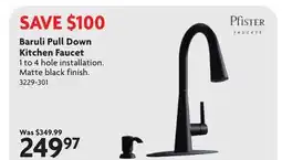 Home Hardware Baruli Pull Down Kitchen Faucet offer