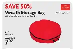 Home Hardware Wreath Storage Bag offer