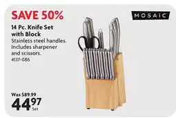 Home Hardware 14 Pc. Knife Set with Block offer