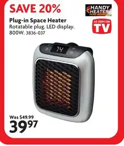 Home Hardware Plug-in Space Heater offer