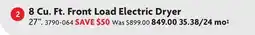 Home Hardware 8 Cu. Ft. Front Load Electric Dryer offer