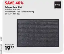 Home Hardware Rubber Door Mat offer