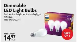 Home Hardware Dimmable LED Light Bulbs offer