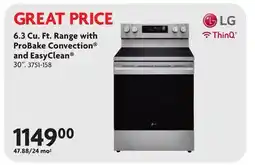Home Hardware 6.3 Cu. Ft. Range with ProBake Convection and EasyClean offer