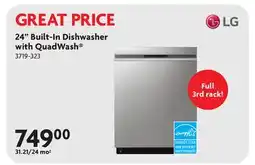 Home Hardware 24 Built-In Dishwasher with QuadWash offer