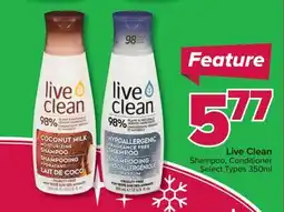 PharmaChoice Live Clean Shampoo, Conditioner offer