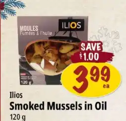 Farm Boy Ilios Smoked Mussels in Oil offer