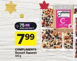 Foodland COMPLIMENTS Dessert Squares offer
