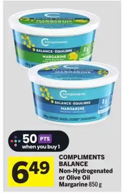 Foodland COMPLIMENTS BALANCE Non-Hydrogenated or Olive Oil Margarine offer