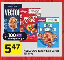 Foodland KELLOGG'S Family Size Cereal offer