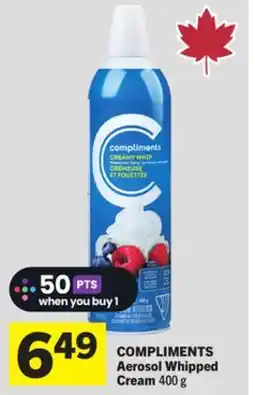 Foodland COMPLIMENTS Aerosol Whipped Cream offer