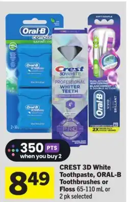 Foodland CREST 3D White Toothpaste, ORAL-B Toothbrushes or Floss offer