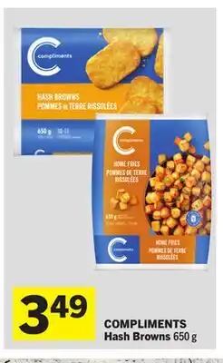 Foodland COMPLIMENTS Hash Browns offer
