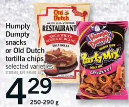 Fortinos HUMPTY DUMPTY SNACKS OR OLD DUTCH TORTILLA CHIPS, 250-290 G offer
