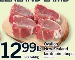 Fortinos OVATION NEW ZEALAND LAMB LOIN CHOPS offer