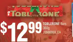 Fortinos TOBLERONE BARS, 360g offer
