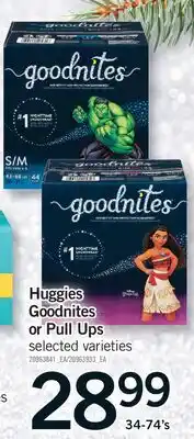 Fortinos HUGGIES GOODNITES OR PULL-UPS, 34-74's offer