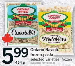 Fortinos ONTARIO RAVIOLI FROZEN PASTA, 454 G offer