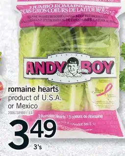Fortinos ROMAINE HEARTS, 3's offer