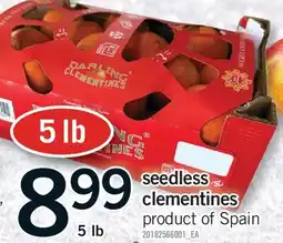 Fortinos SEEDLESS CLEMENTINES, 5 LB offer