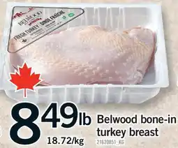 Fortinos BELWOOD BONE-IN TURKEY BREAST offer