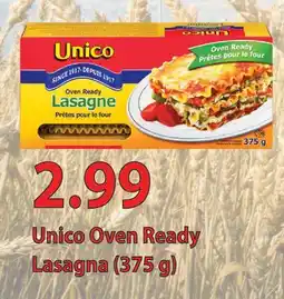 Fortinos UNICO OVEN READY LASAGNA, (375 g) offer