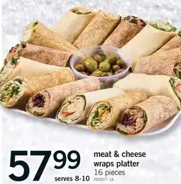 Fortinos MEAT & CHEESE WRAPS PLATTER, 16 pieces offer