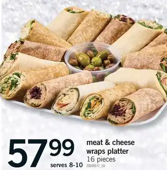Fortinos MEAT & CHEESE WRAPS PLATTER, 16 pieces offer