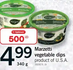 Fortinos MARZETTI VEGETABLE DIPS, 340 G offer