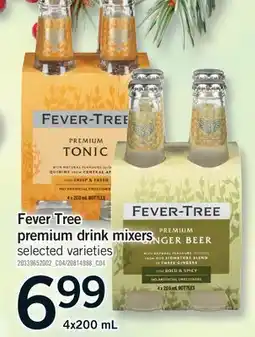 Fortinos FEVER TREE PREMIUM DRINK MIXERS, 4X200 ML offer