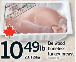 Fortinos BELWOOD BONELESS TURKEY BREAST offer