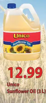 Fortinos UNICO SUNFLOWER OIL, (3 L) offer