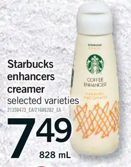 Fortinos STARBUCKS ENHANCERS CREAMER, 828 ML offer