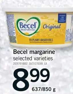 Fortinos BECEL MARGARINE, 637/850 G offer