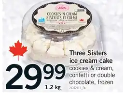 Fortinos THREE SISTERS ICE CREAM CAKE, 1.2 KG offer