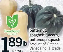 Fortinos BUTTERNUT, SPAGHETTI, ACORN, BUTTERCUP SQUASH offer